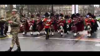 Royal Scots Dragoon Guards Homecoming Glasgow 2014 [upl. by Ivey611]