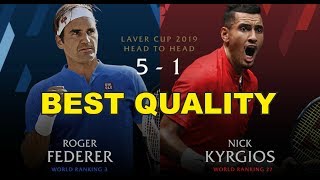 Federer v Kyrgios  Laver Cup 2019 FULL MATCH 6  50 FPS HD [upl. by Madalyn]