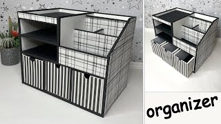 How to make a stylish storage organizer  Cardboard Crafts  Recycling [upl. by Aivilo]