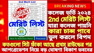 WB College Admission 2nd Merit list 2024how to check merit list of colleges  WBCAP merit list 2024 [upl. by Richmound774]