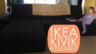 Putting Together IKEA Kivik Couch  Chaise [upl. by Heida]