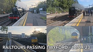 45596 Bahamas 34046 Braunton 5760357605 6700567007 passing Twyford  160923 [upl. by Deana]