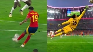 Lamine Yamal incredible goal against France today👌✨🚀Spain VS France highlights [upl. by Ecila]