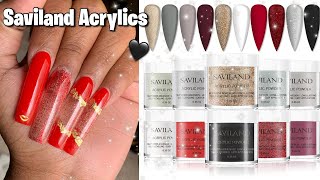 Saviland Acrylics Review  Encapsulated Glitters  Acrylic Tutorial For Beginners [upl. by Ivetts]