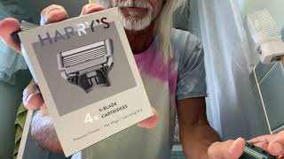 Unboxing a 4 pack of Harrys refill Razor Blades [upl. by Yemerej658]