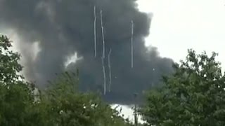 Malaysia Airlines debris seen falling from the sky in Ukraine [upl. by Navar478]