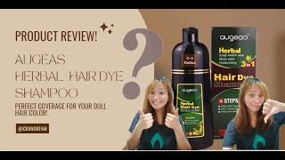 Product Review for Augeas Herbal Hair Dye Shampoo Coffee Hair Color 500ml [upl. by Avehstab]