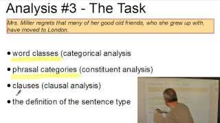 DAT212  The Formal Analysis of Sentences VLC Series 3 [upl. by Deeyn]