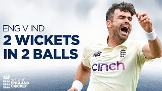 ☝️Pujara ☝️Kohli  Jimmy Anderson Takes 2 Wickets in 2 Balls vs India [upl. by Anirahc]