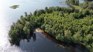 Bolmen see Schweden 4 K Drohne fahrt mit Linder Inkas 525 Kanu [upl. by Aicsile425]