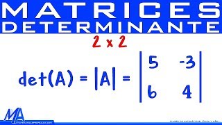 Determinante de una matriz de 2x2 [upl. by Moffat860]