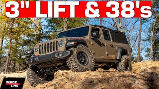 Jeep Gladiator Rubicon 3 Inch Lift and 38InchTall Tires Trail Tested  Inside Line [upl. by Anyahc]