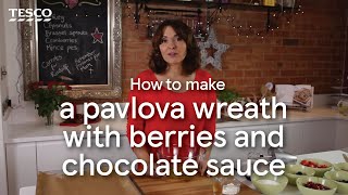 How to Make a Pavlova Wreath  Tesco [upl. by Tonry]