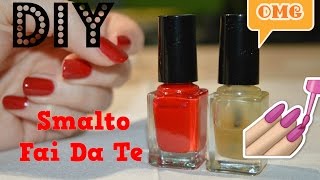 COME FARE lo SMALTO IN CASA colorato e rinforzante DIY nail polish [upl. by Feld]