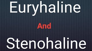 What is the Difference Between Euryhaline and StenohalineNeworldlife [upl. by Riggall883]