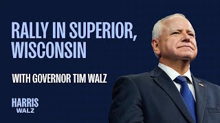 Rally in Superior WI with Governor Tim Walz  HarrisWalz 2024 [upl. by Siloum]