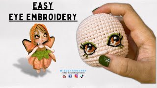 How To Crochet Doll Unique Embroider Eyes For Doll Amigurumi Tutorial Free Crochet Pattern [upl. by Pals]