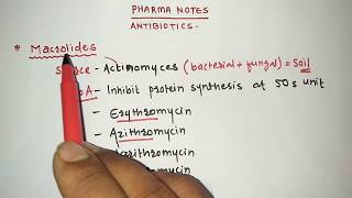 MACROLIDE ANTIBIOTICS WITH TRICKS5  RRB PHARMACIST EXAM  GPAT  ESIC  PART59 [upl. by Aneerahs5]