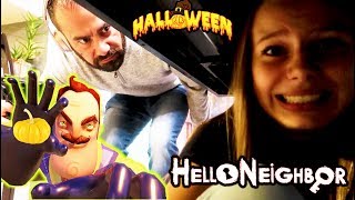 Hello Neighbor in REAL LIFE Halloween Pumpkin CHASE  Hello Neighbor Hide and Seek [upl. by Idelle]