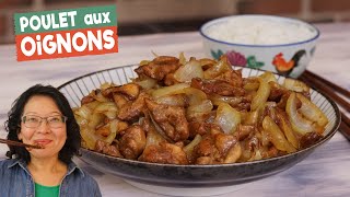 Poulet aux oignons🍗🧅Aussi bon que le bœuf aux oignons rapide simple à faire avec peu dingrédients [upl. by Eetsirk]