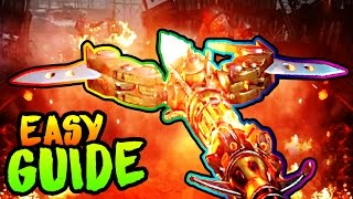 ORIGINS ULTIMATE FIRE STAFF BUILD UPGRADE GUIDE BO3 Zombies Chronicles KAGUTSUCHI BLOOD Easter Egg [upl. by Bamby]