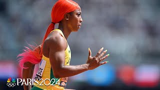 ShellyAnn FraserPryce eyeing more history advances to 100m semifinals at Worlds  NBC Sports [upl. by Delahk]