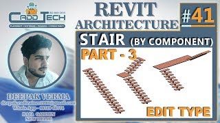 41  Edit STAIR in Revit Architecture  PART 3  Revit Architecture deepakverma [upl. by Drida]