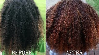 HOW TO DYE AND HIGHLIGHT NATURAL HAIR USING DARK AND LOVELY [upl. by Porush]