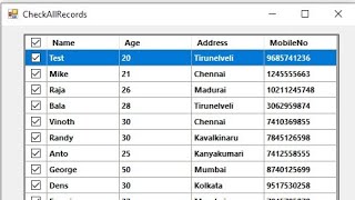 How to SelectUnselect all the Records with Checkbox in Datagridview VBnet [upl. by Nitz852]