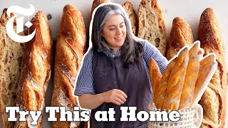 Make Beautiful Baguettes With Claire Saffitz  Try This at Home  NYT Cooking [upl. by Meekar]