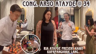 Cong Arjo 34th birthday 🤍 Ria Atayde umattend kahit kapapanganak lang niya [upl. by Adrienne]