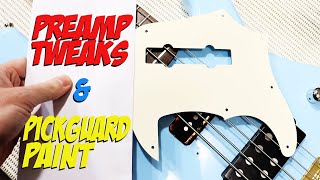 How To Paint A Pickguard Plus Some Preamp Tweaks Project Berocca Part 12 [upl. by Auqinehs]