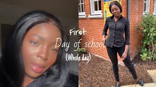 FIRST DAY OF SIXTH FORM VLOG TRAIN WITH ME  SCHOOL IN ENGLAND [upl. by Kampmann]