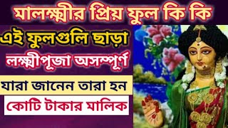 মালক্ষ্মীর প্রিয় ফুল কি কি Kojagari Laxmi puja 2022Kojagori Lokkhi puja paddhatiLokkhi puja Niyam [upl. by Isherwood]