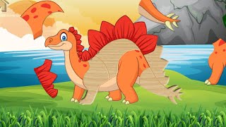 🅳🅸🅽🅾🆂🅰🆄🆁 🅿🆄🆉🆉🅻🅴🆂  Learning Dinosaur Name and Sound with Dino Puzzles free for kids 2  🄲🄰🄼🄱🄾 🅃🄾🅈🅂 [upl. by Quintessa]