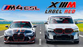 Manhart 튜닝  BMW XM 라벨 레드 vs M4 CSL 드래그 레이스 [upl. by Barby]