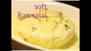 Homemade soft rasmalai without paneer amp condensed milk recipe in hindi [upl. by Sieber]