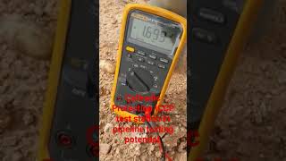 Cathodic Protection pipeline potential testing with Potable Reference Electrode and multimeter [upl. by Burnett]