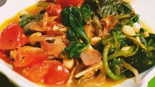 পালংশাক দিয়ে ডায়েট রেসিপি Spinach and tomato recipeweightloss recipe [upl. by Coombs]