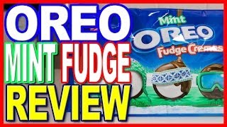 Mint ★ Oreo ★ Fudge Creme Cookie  Biscuit Review [upl. by Donaldson326]