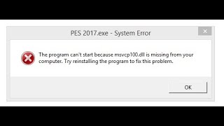 How to fix d3dx943dll and msvcp100dll errors on PES 2017 and other applications [upl. by Steinberg784]