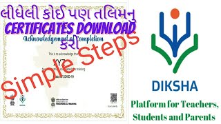 Download training certificate from Diksha app short [upl. by Einahpit]