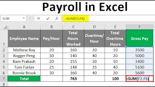 Easy Payroll System In Excel [upl. by Danita]