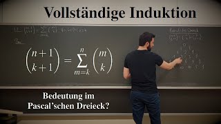 Vollständige Induktion  Aussage im Pascalschen Dreieck Summe Binomialkoeffizient [upl. by Bruni545]