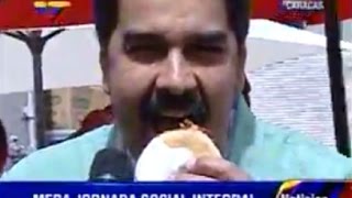 Maduro despreció una arepa del pueblo quotya comí vengo llenoquot dijo [upl. by Farmelo17]