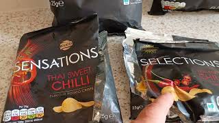 Walkers Sensations Crisps versus Lidl Selections Thai Sweet Chilli Crisps Snack Food Review [upl. by Birchard]