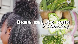 How To Detangle 4c Natural Hair Using Okra Gel  slow living NAIROBI vlog foryou goviral hair [upl. by Eirehs237]