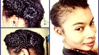 Mini Twist Styling 1  Side Bun w Cresent Cornrow [upl. by Shannan]