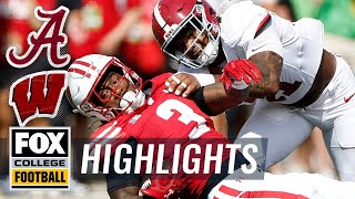 No 4 Alabama Crimson Tide vs Wisconsin Badgers Highlights  FOX College Football [upl. by Nivle200]