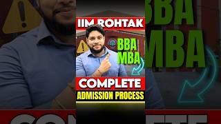 IIM Rohtak BBA  MBA  Admission Eligibility and Placements Complete details💯 shorts [upl. by Lauree692]